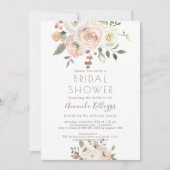 Invitation PixDezines Peaches+Crème Fête des mariées aquarell (Devant)