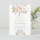 Invitation PixDezines Peaches+Crème Fête des mariées aquarell (Debout devant)