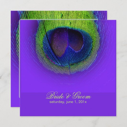 Invitation PixDezines Peacock Eye/do-it-yourself (Devant / Derrière)