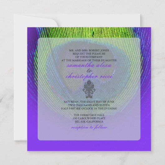 Invitation PixDezines Peacock Eye/do-it-yourself (Dos)