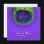 Invitation PixDezines Peacock Eye/do-it-yourself<br><div class="desc">PixDezines plumes de paon psychédéliques dans royal violple.com™ et PixDezines™ sur zazzle.com</div>