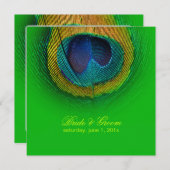 Invitation PixDezines Peacock Eye/néon green/do-it-yourself (Devant / Derrière)