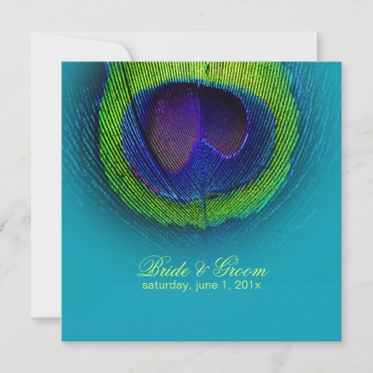 Invitation PixDezines Peacock Eye/turquoise/do-it-yourself te (Devant)