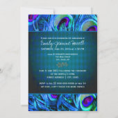Invitation PixDezines Peacock Feather Graduation (Dos)