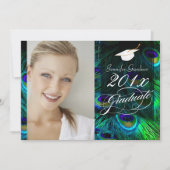 Invitation PixDezines Peacock Feather Graduation (Devant)