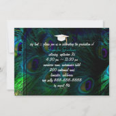 Invitation PixDezines Peacock Feather Graduation (Dos)