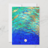 Invitation PixDezines Peacock Fête des mariées+Faux Gold (Dos)