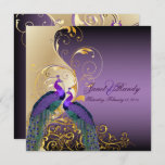 Invitation PixDezines PEACOCKS/PURPLE/OR/FILIGREE/SWILRS<br><div class="desc">PixDezines plumes de paon psychédélique en violet royal accentué avec des tourbillons de faux or filigree. Copyright © 2008-2016 PixDezines.com™ et PixDezines™ sur zazzle.com. Tous droits réservés.</div>