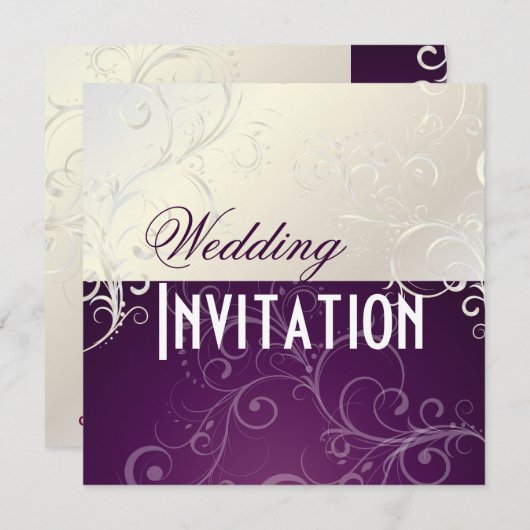 Invitation PixDezines Pearly Swirls (Devant / Derrière)