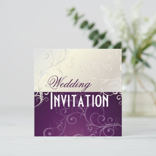 Invitation PixDezines Pearly Swirls (Debout devant)