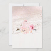 Invitation PixDezines Peonies Aquarelle Rose Foncé Save the D (Dos)