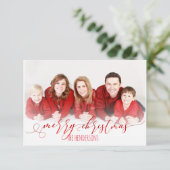 Invitation PixDezines Photo de Noël/Calligraphie (Debout devant)