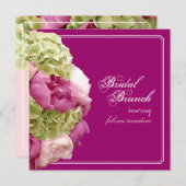 Invitation PixDezines pignons roses/hydrangeas/événement do-i (Devant / Derrière)