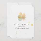 Invitation PixDezines pinecones/Faux Gold Foil/do-it-yourself (Devant)