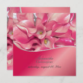 Invitation PixDezines Pink Calla Lys/invitations de mariage (Devant / Derrière)