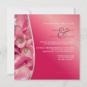 Invitation PixDezines Pink Calla Lys/invitations de mariage (Dos)