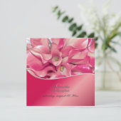 Invitation PixDezines Pink Calla Lys/invitations de mariage (Debout devant)