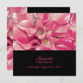 Invitation PixDezines Pink Calla Lys/invitations de mariage (Devant / Derrière)