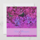 Invitation PixDezines Pink/Fuschia Hydrangea (Devant)