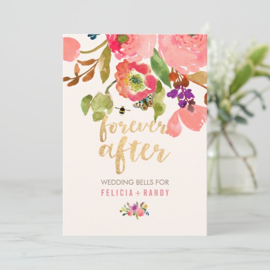 Invitation PixDezines Pink Grapefruit Ranunculus/DO-IT-YOURSE (Debout devant)