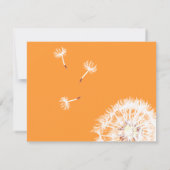 Invitation PixDezines Pissenlits, couleurs de fond bricolage (Dos)