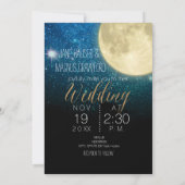Invitation PixDezines Pleine lune Minuit Sky/Collage NASA (Dos)