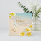 Invitation PixDezines PLUMERIA LEI/BEACH/STARFISH (Debout devant)
