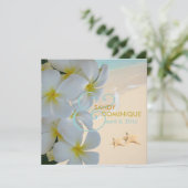 Invitation PixDezines Plumeria Lei /plage/étoile tropicale (Debout devant)