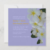 Invitation PixDezines Plumerias mariage tropical/DIY couleur! (Dos)