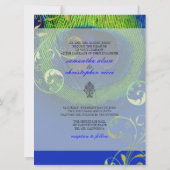 Invitation PixDezines psychédélique paon/bleu cobalt (Dos)