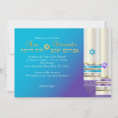 Invitation PixDezines Purple/Aqua Tallits/B'nai Mitzvah (Dos)