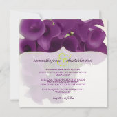 Invitation PixDezines PURPLE CALLA LILY BOUQUET (Dos)