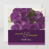 Invitation PixDezines PURPLE CALLA LILY BOUQUET (Devant)