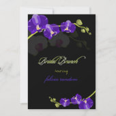 Invitation PixDezines PURPLE ORCHID/BRIDAL/arrière - plan do- (Devant)
