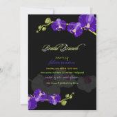Invitation PixDezines PURPLE ORCHID/BRIDAL/arrière - plan do- (Dos)