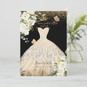 Invitation PixDezines Quinceanera Champagne Gold Parties scin (Debout devant)