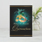 Invitation PixDezines Quinceanera/couleur turquoise/DO-IT-YOU (Debout devant)