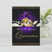 Invitation PixDezines Quincenera/Purple/ Zebra/DO-IT-YOURSELF (Debout devant)