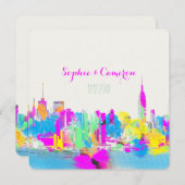 Invitation PixDezines rainbow/NYC/DO-IT-YOURSELF couleur arri (Devant / Derrière)