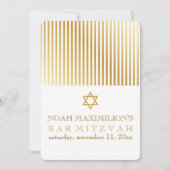 Invitation PixDezines rayures bar mitzvah/do-it-yourself coul (Devant)