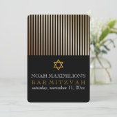 Invitation PixDezines rayures bar mitzvah/do-it-yourself coul (Debout devant)