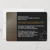 Invitation PixDezines rayures bar mitzvah/do-it-yourself coul (Dos)
