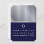 Invitation PixDezines rayures bar mitzvah/DO-IT-YOURSELF coul (Devant)
