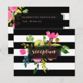 Invitation PixDezines réception mitzvah/DIYraypes/floral (Devant / Derrière)