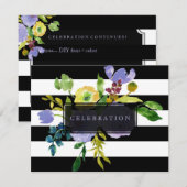 Invitation PixDezines réception mitzvah/DIYraypes/floral (Devant / Derrière)