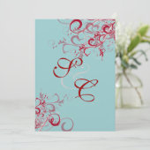Invitation PixDezines Red Swirls/ARRIÈRE - PLAN DO-IT-YOURSEL (Debout devant)