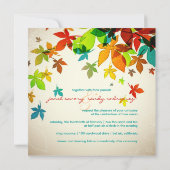 Invitation PixDezines Retro Maple Feuilles/mariage de automne (Dos)