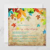 Invitation PixDezines Retro Maple Feuilles/Vintage (Dos)