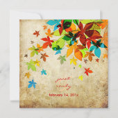 Invitation PixDezines Retro Maple Feuilles/Vintage (Devant)