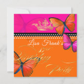 Invitation PixDezines Retro Papillon 81e fête d'anniversaire (Devant)